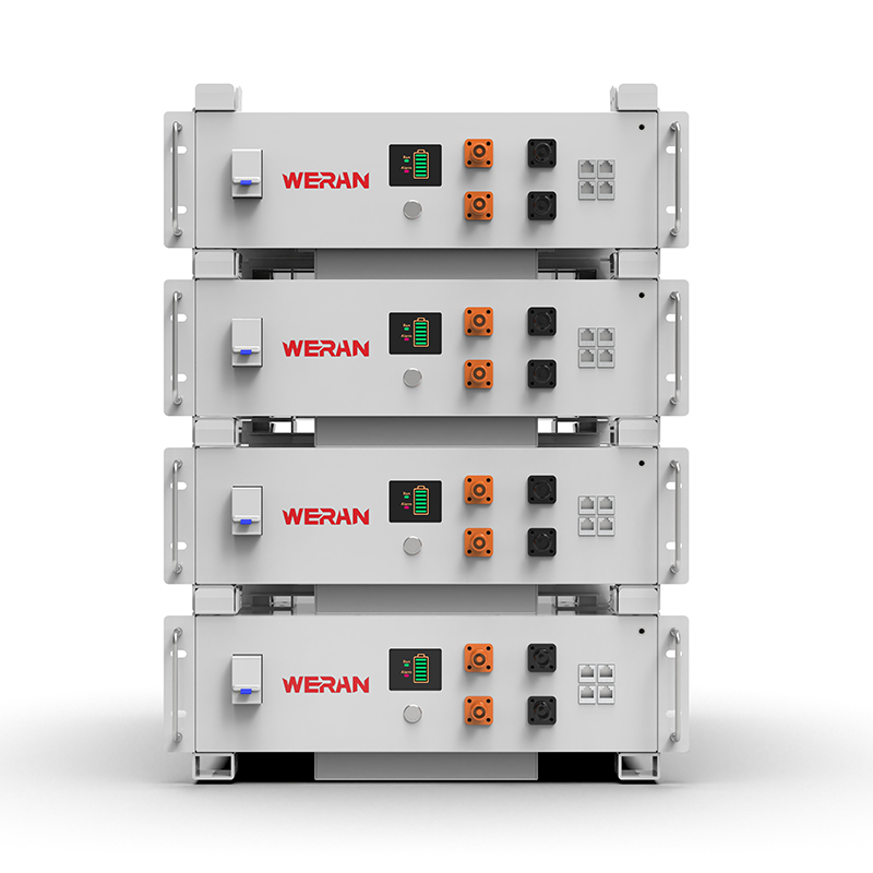 WERAN WRL-48100RW 51.2V 100Ah LiFePO4 ラックバッテリー (5.12kWh) – 8000 サイクル、CAN/RS485、スタッカブルホーム ESS