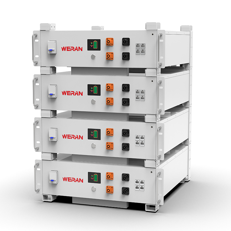 WERAN WRL-48100RW 51.2V 100Ah LiFePO4 ラックバッテリー (5.12kWh) – 8000 サイクル、CAN/RS485、スタッカブルホーム ESS