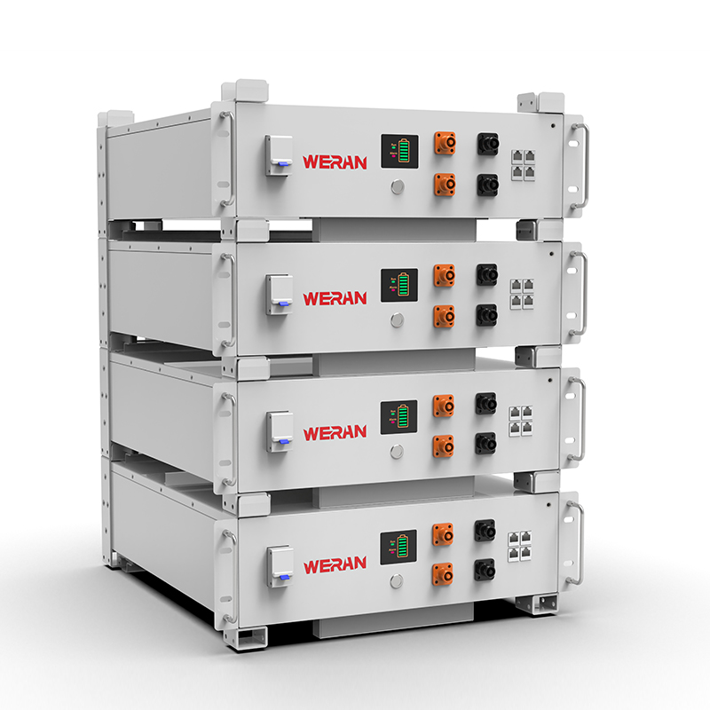 WERAN WRL-48100RW 51.2V 100Ah LiFePO4 ラックバッテリー (5.12kWh) – 8000 サイクル、CAN/RS485、スタッカブルホーム ESS