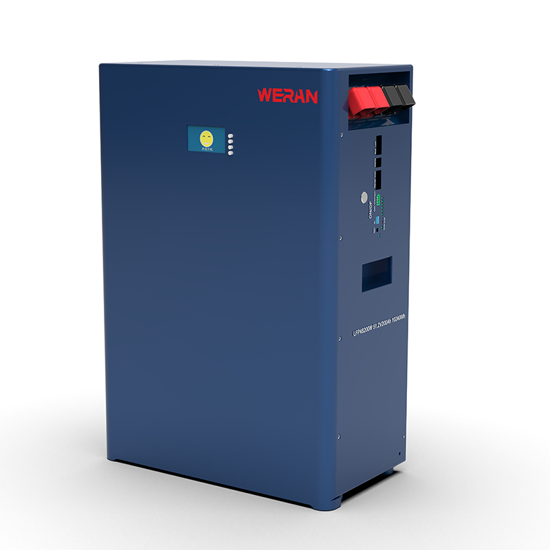 WERAN WRL-48100WB 51.2V 100Ah 壁掛け型 LiFePO4 バッテリー (5.12kWh) – IP65、6000 サイクル、屋外家庭用ソーラーストレージ