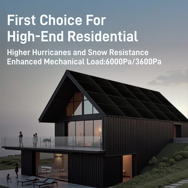 WERAN EcoLife 480-490W デュアルガラス BC ソーラーパネル LR7-54HJD ハイエンド住宅用 PV モジュール