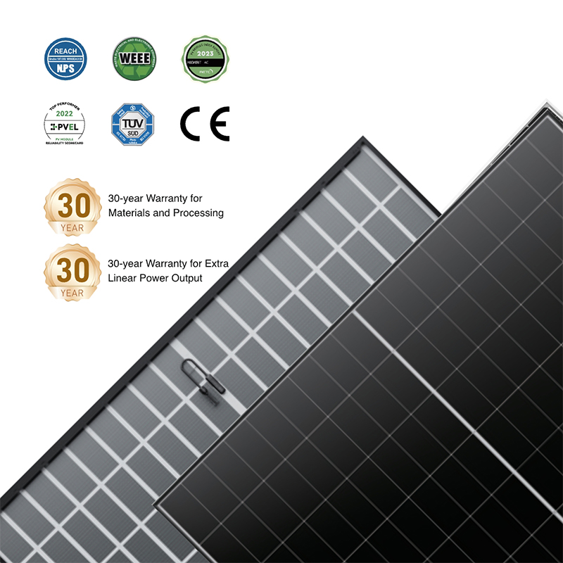 WERAN EcoLife 480-490W デュアルガラス BC ソーラーパネル LR7-54HJD ハイエンド住宅用 PV モジュール